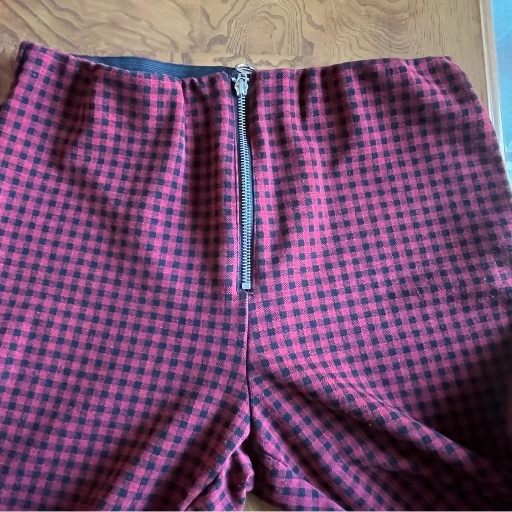 Plaid red and Black Zara pants xl - Picture 8 of 15